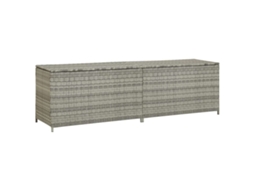 Maison Exclusive - Caixa De Arrumação Para Jardim 200x50x60 Cm Vime Pe Cinzento