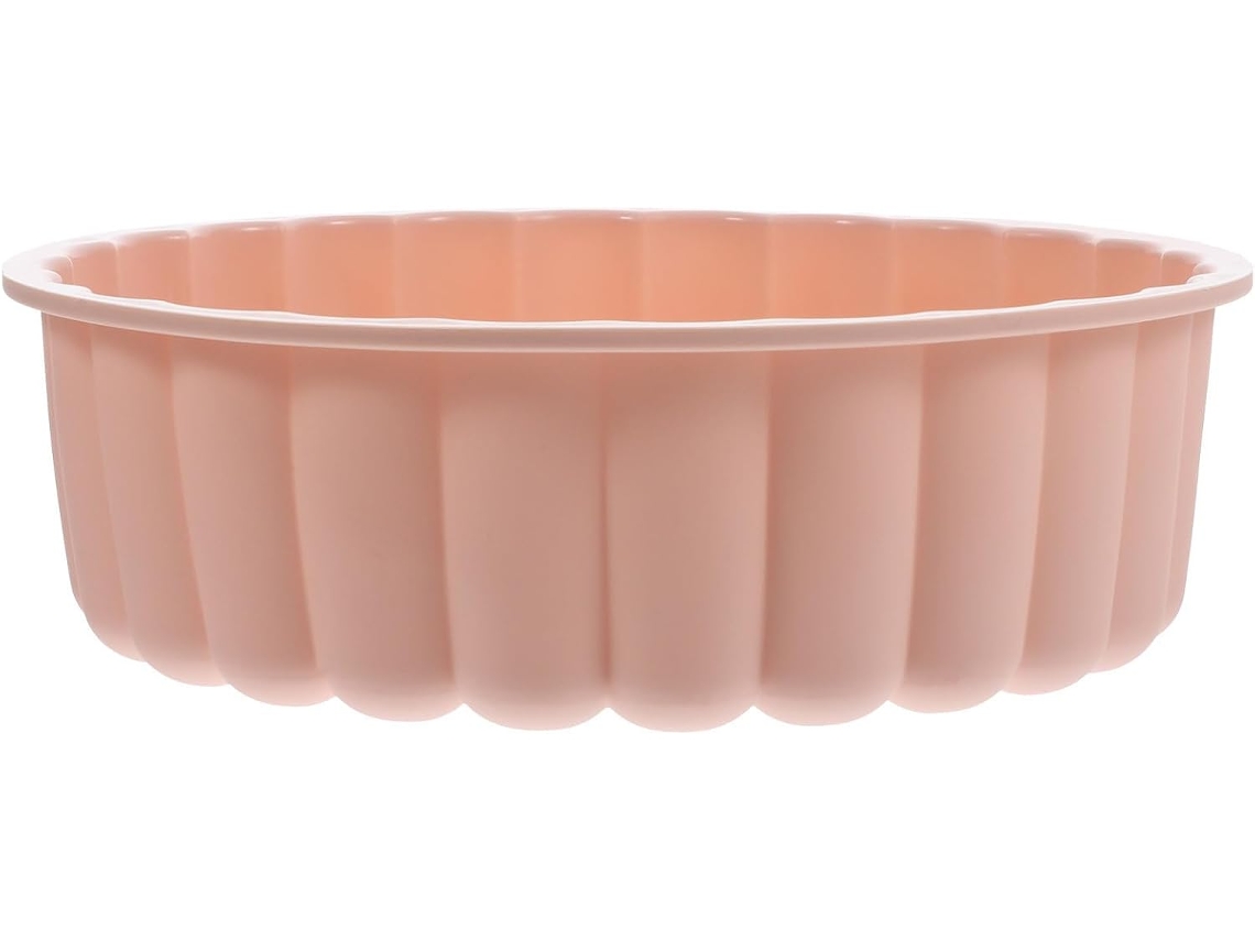 Forma de silicone rosa de 20 cm (8 polegadas) com superfície polida