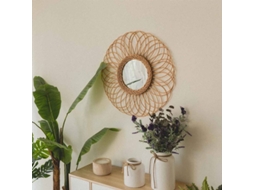 Espelho de Rotim Rosette D58Cm FACTORY CUADROS