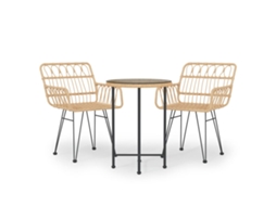 Maison Exclusive - 3 Pcs Conjunto De Jantar Para Jardim Vime Pe