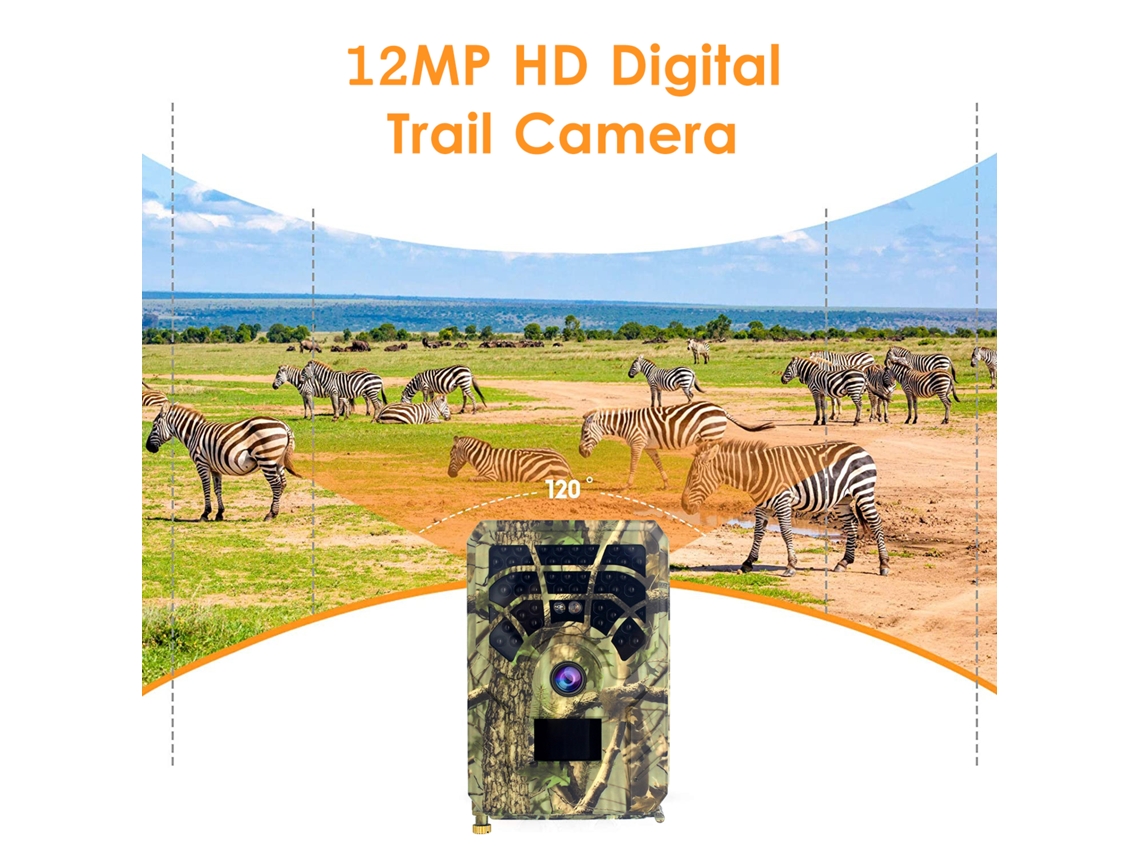 Câmera Trail Digital 12mp Hd Visão Noturna Infrarroja Impermeável Para Caça E Segurança