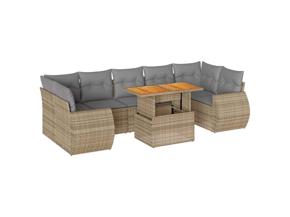 Garden Sofa Set, Garden Sofa Sets Vidaxl Bege Rattan / Vime (n/a)