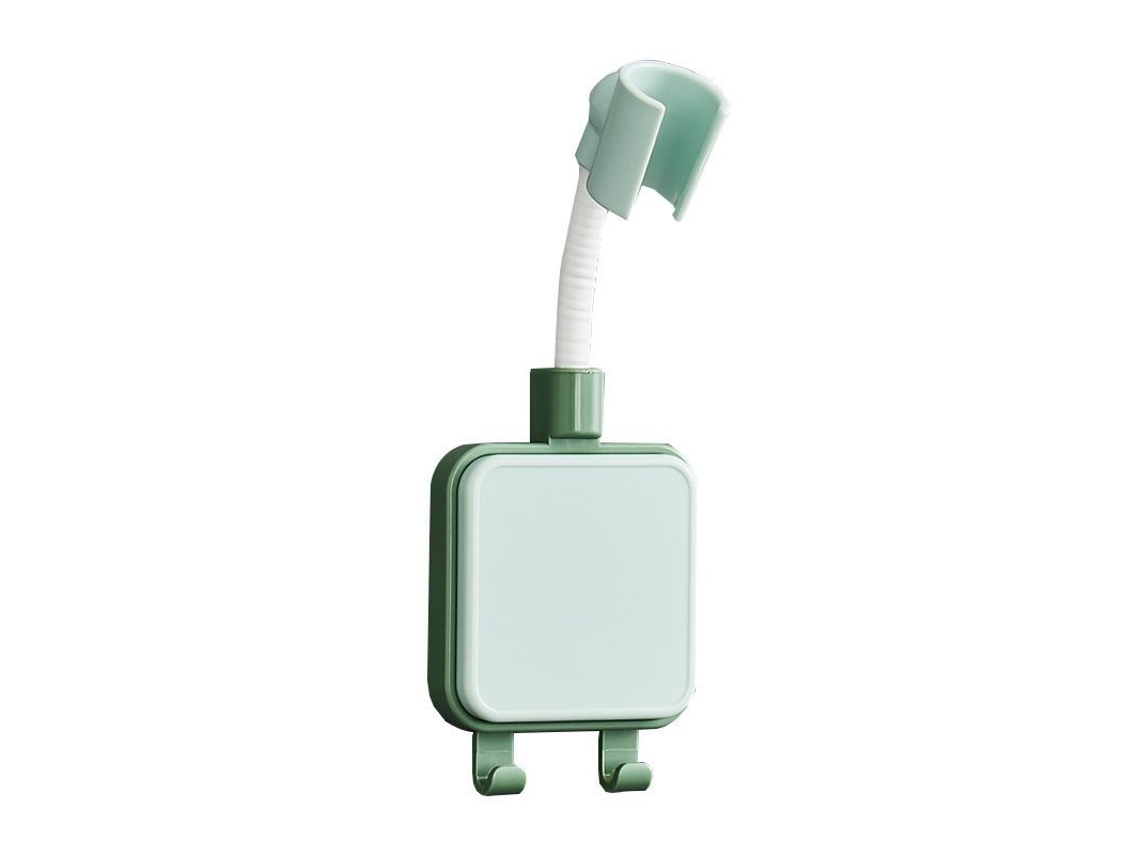 Suporte de chuveiro ajustável, sem necessidade de furar, rotação de 360 graus, adesivo, para ducha manual, ABS, antifurto