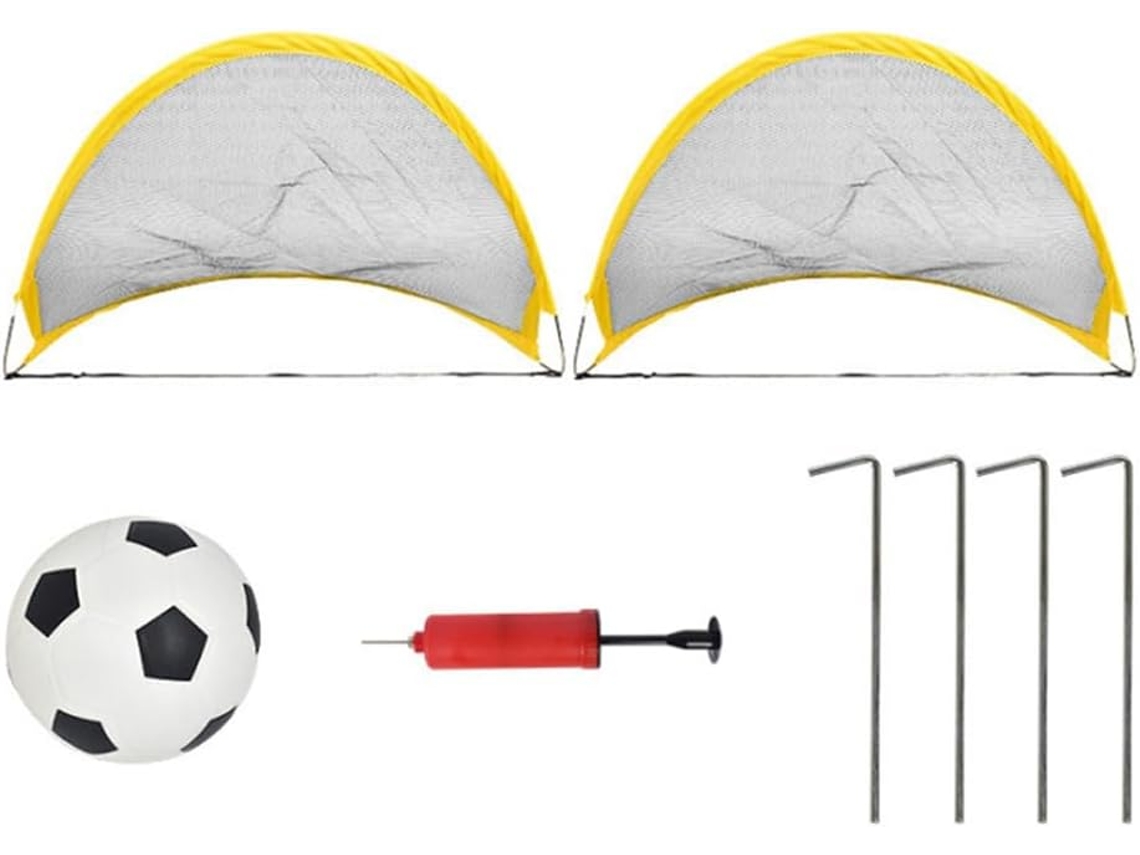 Gol de Futebol Dobrável de Brinquedo SFUSHOS com Rede Grande e Portátil de 65 Cm para Crianças, Esportes ao Ar Livre