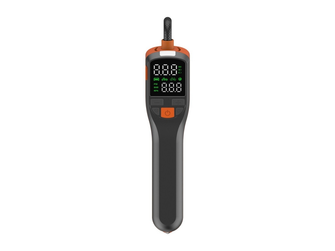 Compressor De Ar Portátil Para Pneus, 150 Psi, Com Manômetro Digital E Luz Led (preto)