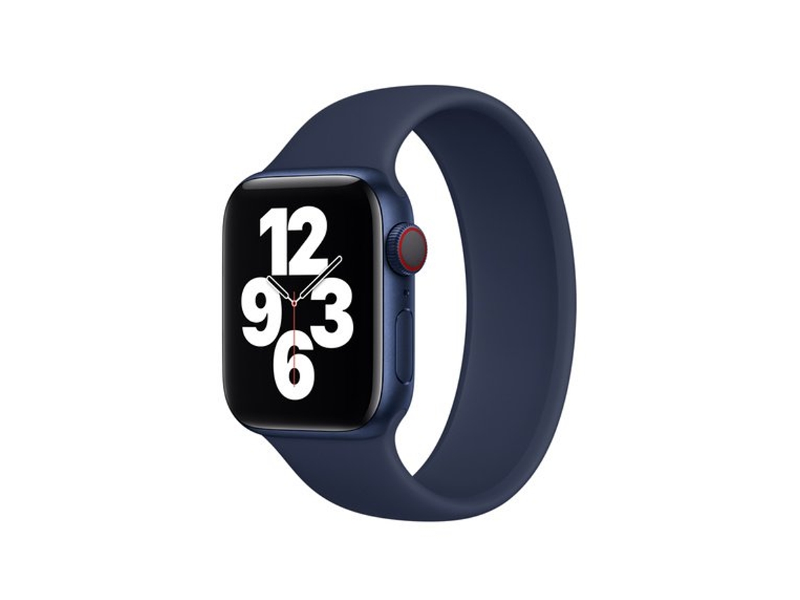 Pulseira Solo Loop de Silicone Azul Escuro Gift4me para Apple Watch Série 11 46 mm (177 mm e 190 mm polegadas)