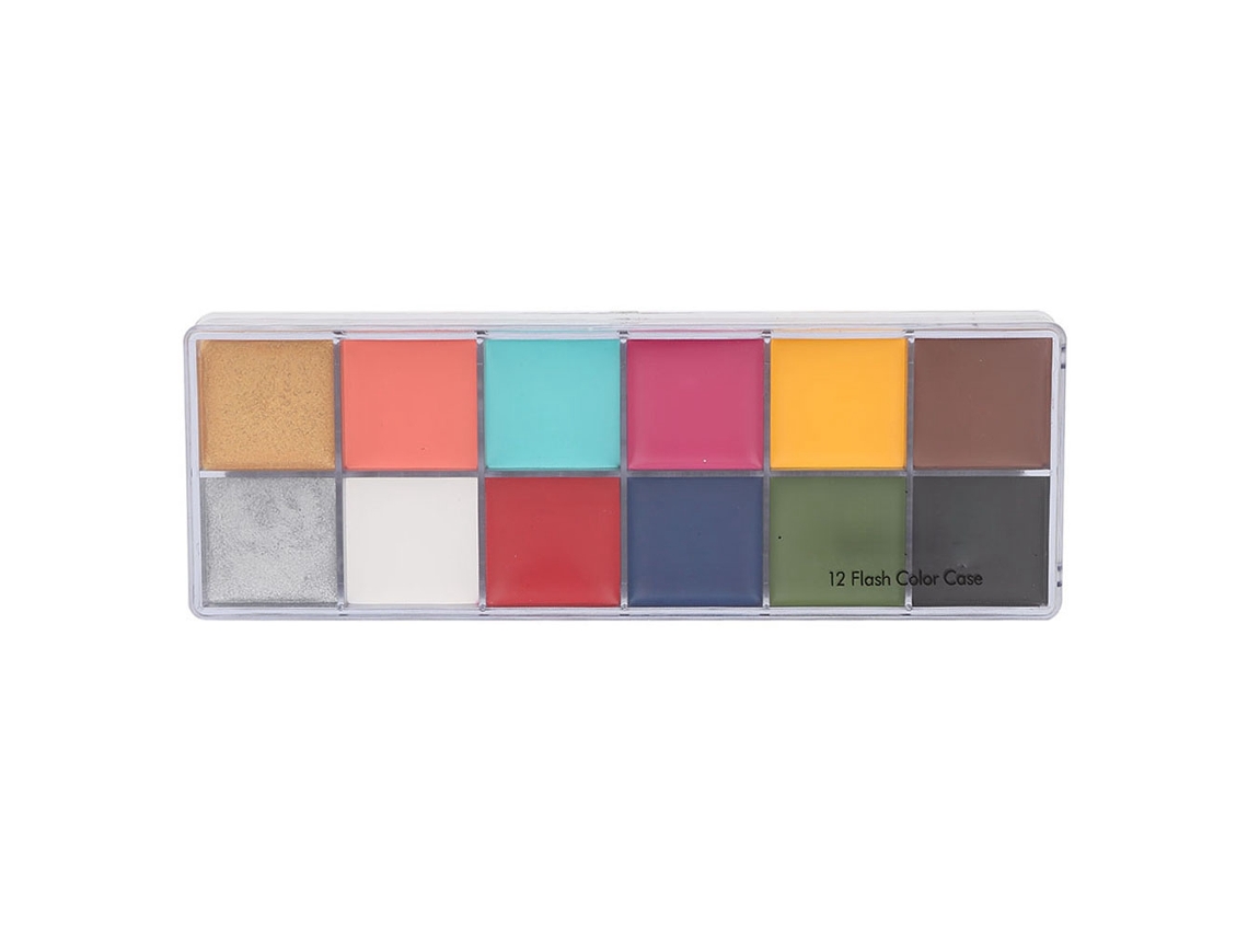 12 cores de tinta corporal para pintura facial e corporal de Halloween