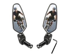 Espelhos Mali Retrovisores para Bicicleta, com Vidro HD, Ajustáveis, Rotativos, para Guidão MTB, com Chave