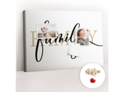 Quadro De Cortiça Com Impressão Inscrição "família" Para O Escritório Espelharte (60x40 Cm)