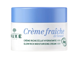 NUXE Crème Fraîche de Beauté Crème Riche Éclat Hydratante 48H Bio 50 Ml