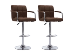 Bar Chair, Bar Chairs Vidaxl Marrom Tecido (n/a)