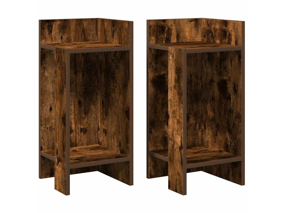 Side Table, Side Tables Vidaxl Marrom Madeira Processada (n/a)
