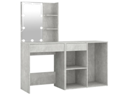Led Dressing Table With Cabinet, Led Dressing Tables With Cabinets Vidaxl Cinzeto Madeira Processada (n/a)