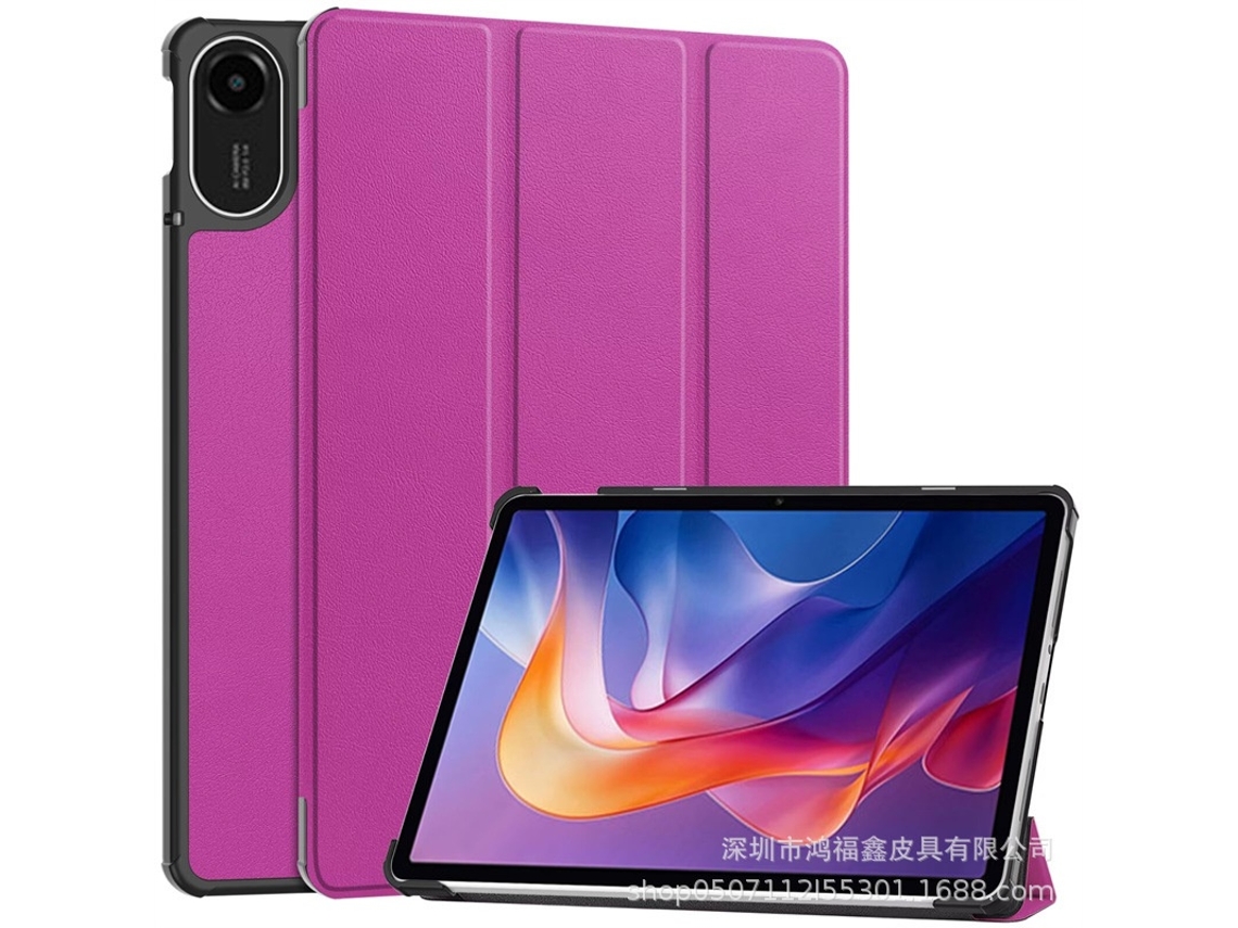 Capa Para Tablet Lurelia, Compatível Com Samsung Tab S10 Fe Plus 13,1" Modelo 2025, Roxo, Couro Sintético, Dobrável Com Suporte, Função Sono