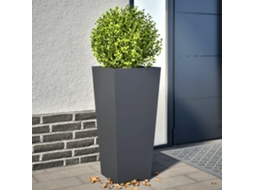 Floreiravasocaixa De Jardim 2 Pcs 35x35x75 Cm Aço Antracite Lovely Home