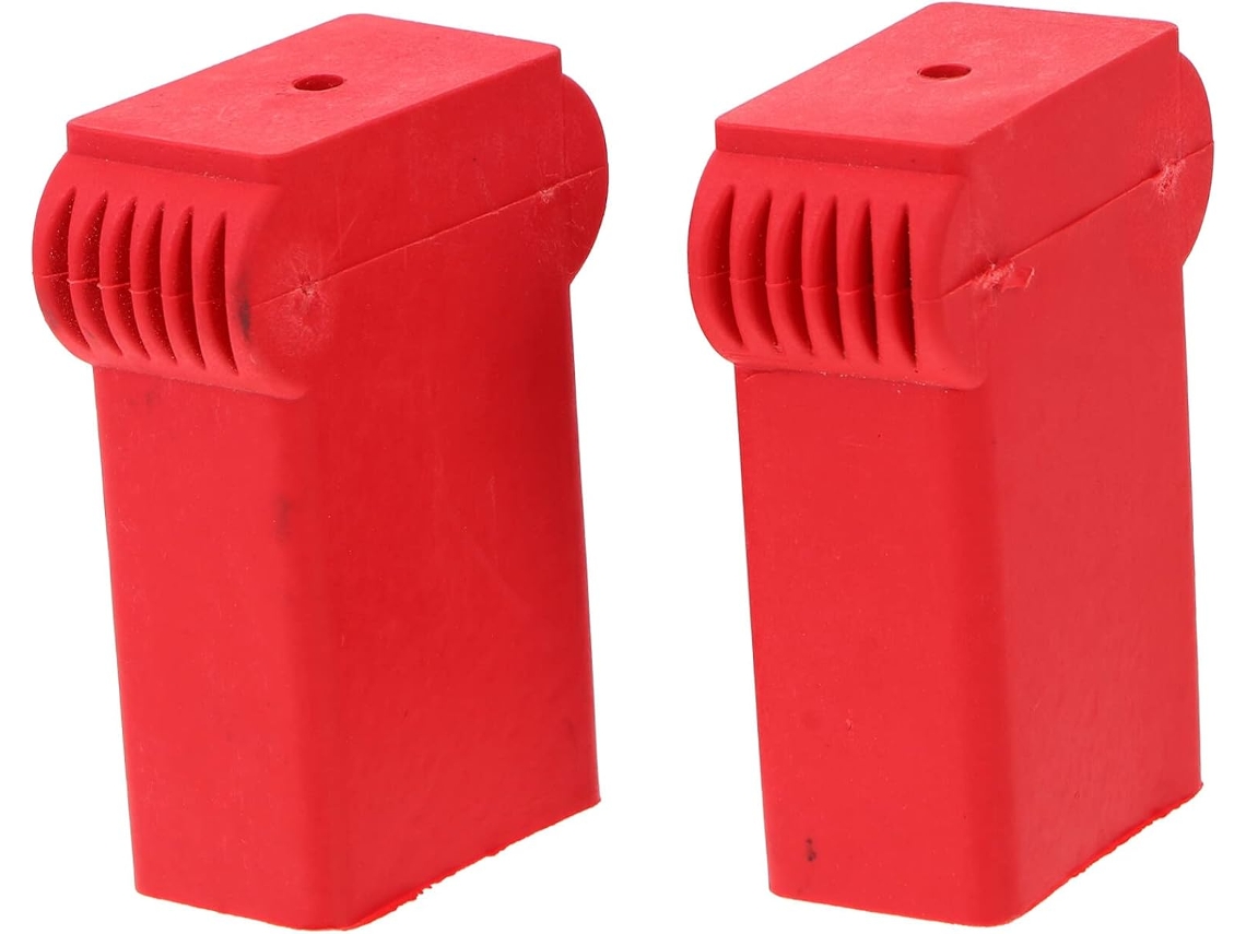 Capa De Escada Antiderrapante Em Silicone, Vermelha, Conjunto De 2 Peças.