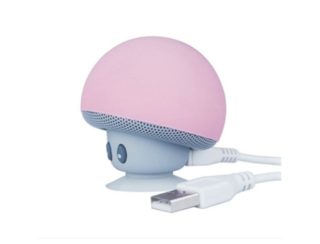 Mini Alto-Falante Bluetooth e Lâmpada Led de Design de Cogumelo Bt648 Laranja FAVOREVER