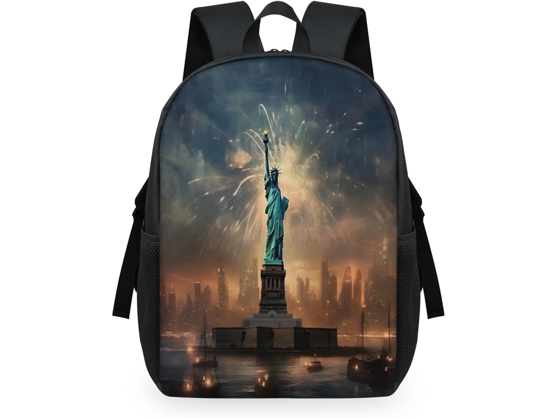 Mochila Tropicallife Usa com Estampa de Paisagem de Nova York para Crianças 32 5 X 15 X 44 9 Cm Tecido de Malh