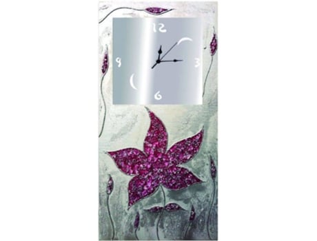 Relógio LOHOART Flores Pedra Fucsia (Madeira - 70 o 40 x 70 o 80 x 3.5 cm)