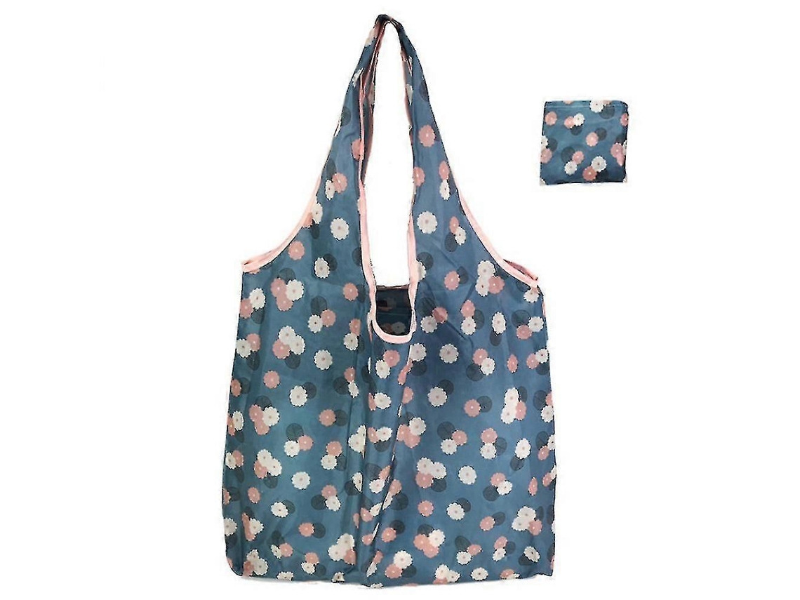 Sacola de Compras Dobrável com Estampa Floral, Sacola de Supermercado, Sacola de Compras Tipo Sacola_dez GOKOCO