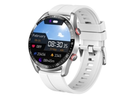 Relógio inteligente HW20 com ECG+PPG e pulseira executiva de aço inoxidável de 1,46 polegadas YUNZII (adesivo branco)