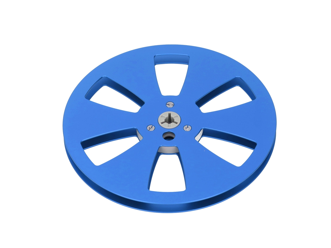 Carreteiro De Fita Vazio De 1/4 7 Polegadas Em Liga De Alumínio Para Gravadores Open Reel Revox Studer Azul