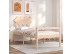 Vidaxl Cama Para Idosos Com Cabeceira 90x200 Cm Madeira Maciça