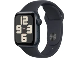 APPLE Watch SE GPS 40 mm Meia-noite com Bracelete Desportiva Meia-noite (Tamanho: M/L)