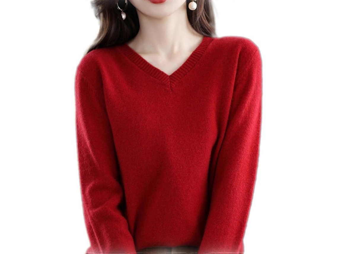 Suéter De Cashmere Mongol De Alta Qualidade Com Design Elegante E Tecnologia Avançada Vermelho