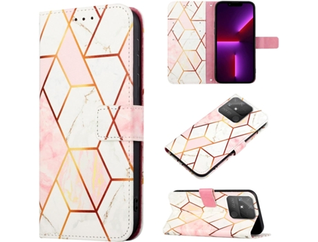 Suporte Mármore Portacartão Incluídos para Oppo Realme Narzo 50A HONGWE. Pele Multicor