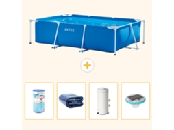 Intex Piscina Com Estrutura Retangular - 300x200x75 Cm - 5-peças S101