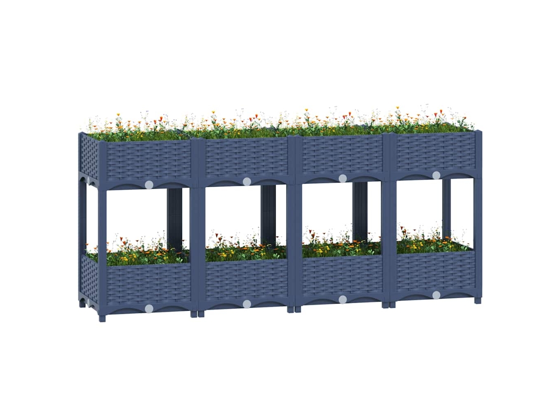 Vidaxl Canteiro Elevado 160x40x71 Cm Polipropileno