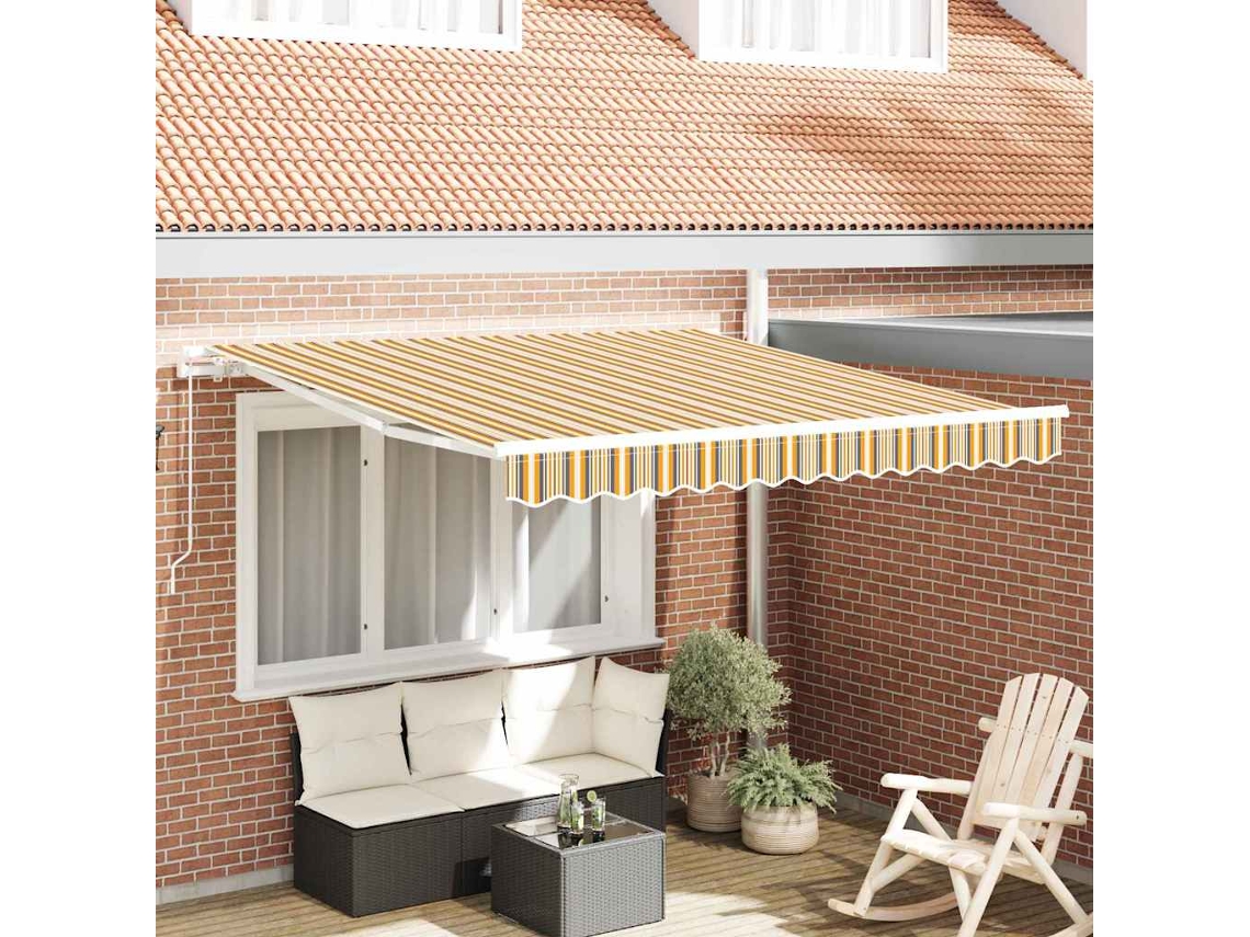 Vidaxl Toldo Retrátil Multicolor 300 X 250 X 165 Cm
