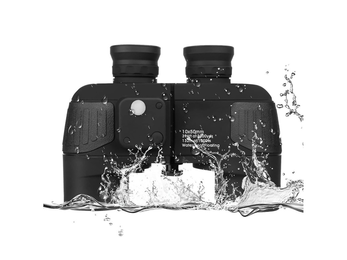 Binóculos Marinhos 10x50 Bak4 Fmc Ip68 Bússola Longa Distância Observação Pássaros Viagens Preto Bestvite