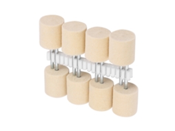 8 Peças Cabeça De Polimento De Lã Cilíndrica Roda De Polimento Com Cabo 3mm Para Ferramenta Rotatória (18mm)