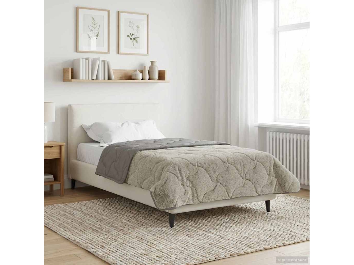 Vidaxl Duvet De Ano Inteiro Colchonete Cinzento-claro 155 X 220 Cm