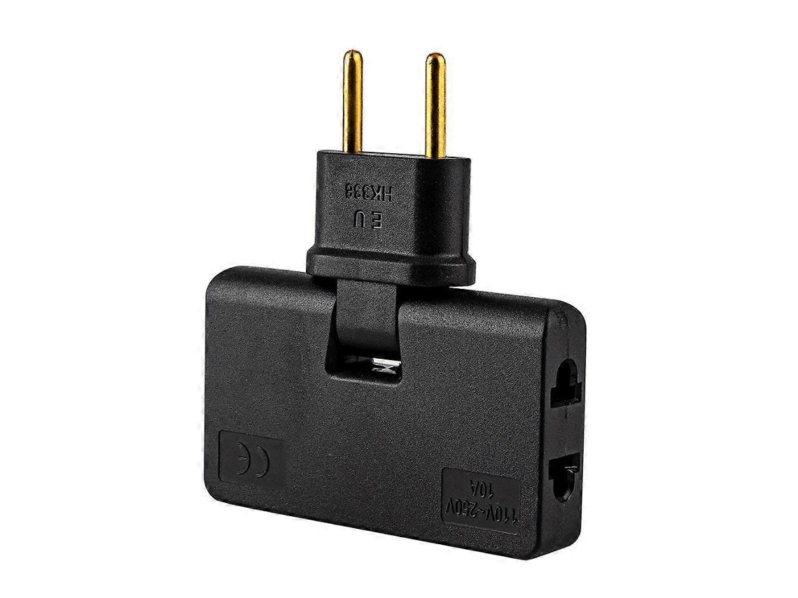 (preto) 1 Unidade Adaptador De Tomada Sem Fio Com Rotação 180 Graus, Adaptador Conversor Ue 1 Em 3