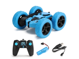 Mali carro de Estilo Rc Stunt 4wd 360° Flip Luzes Duas Cores Controle 50m Azul