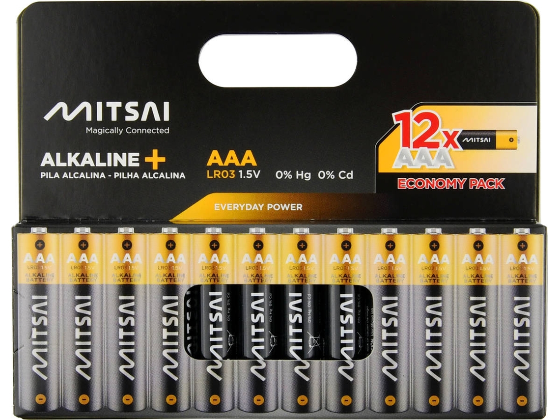 Pilhas Alcalinas MITSAI AAA LR3 (12 Unidades)