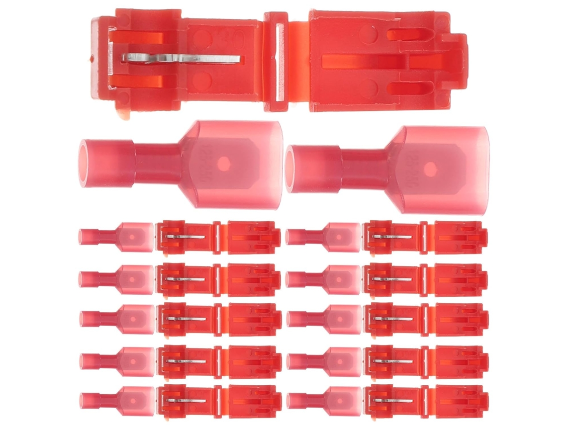 Conjunto De 100 Terminais De Engate Rápido Para Garfo Com Isolamento Em Nylon.