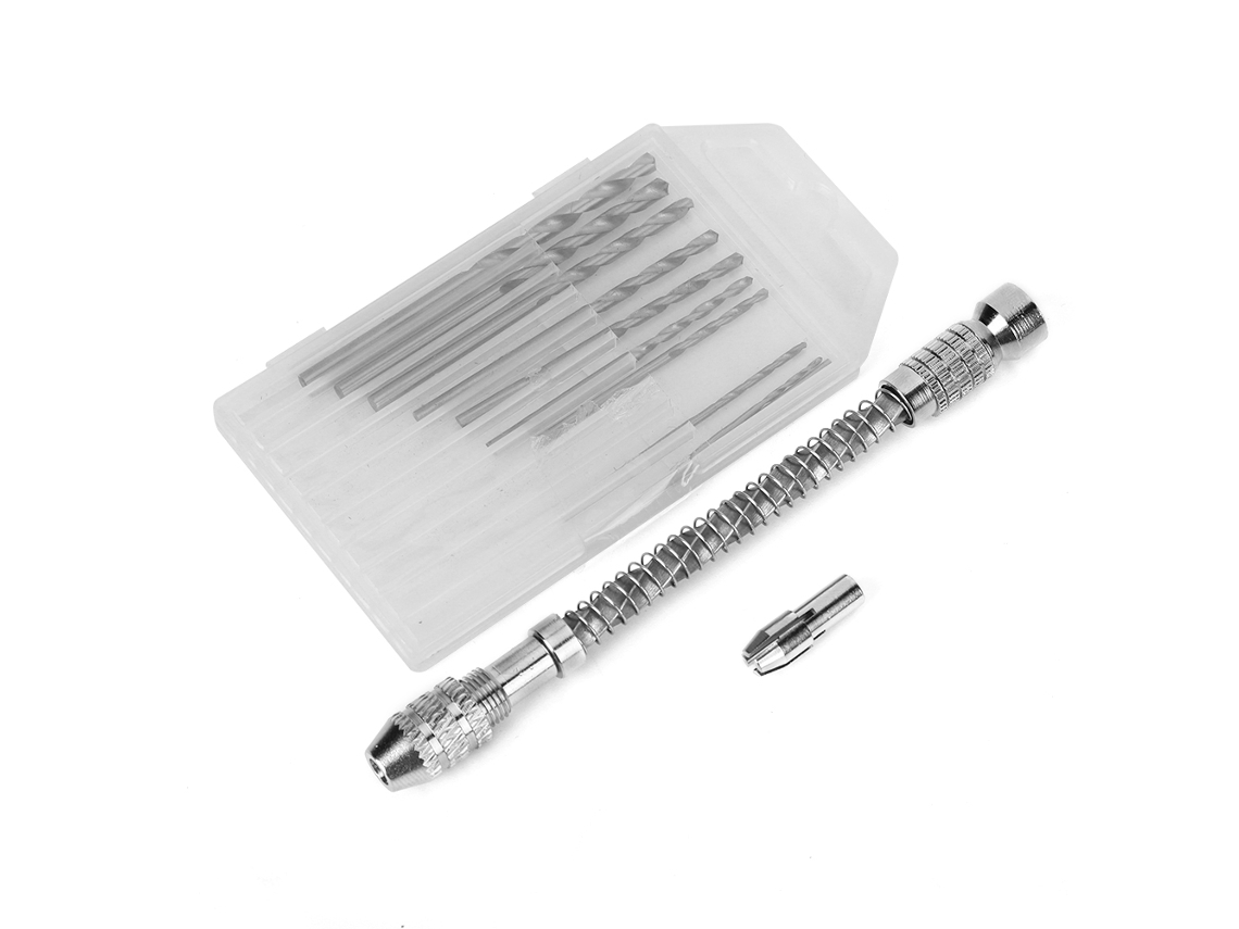 Taladro Manual Semiautomático De Aleación De Aluminio Con 10 Brocas Para Carpintería Y Modelismo