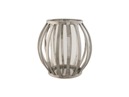 Castiçais Home Esprit Prateado Cristal Aço 19 X 19 X 19 Cm
