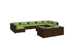 Garden Lounge Set, Garden Lounge Sets Vidaxl Marrom Rattan / Vime (n/a)