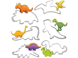 Molde De Dinossauro, 6 Peças Cortadores De Biscoito Para Pastelaria, Molde Para Biscoitos Decorativos E Sanduíches