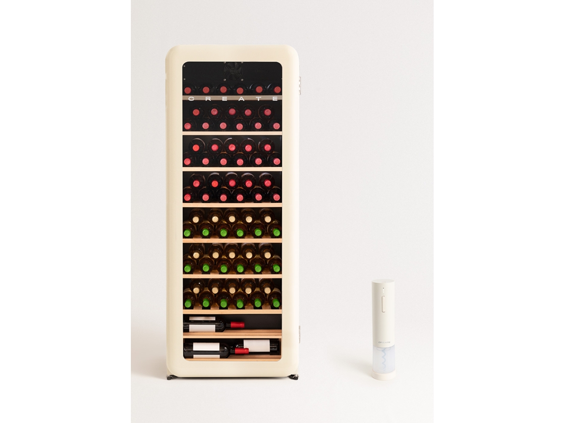 Create - Winecooler Retro - Refrigerador De Vinho Elétrico De Estilo Retro Para 12, 45 Ou 76 Garrafas