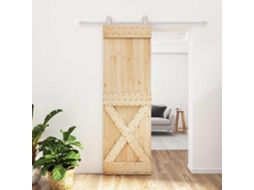 Vidaxl Porta Deslizante Natural E Branco 70 X 210 Cm