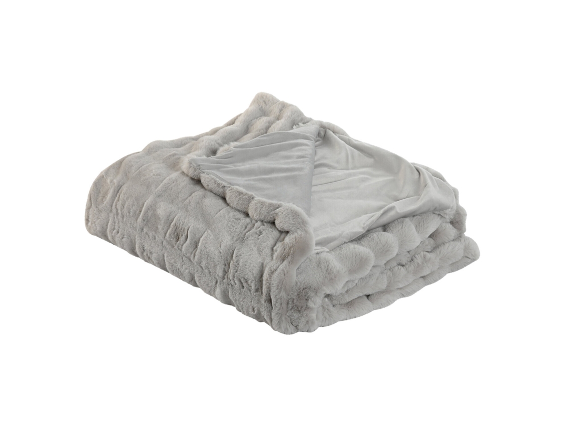 Manta de Poliéster 800 G/m² Cinza Claro para Cama, 220 X 240 X 1 Cm ALEXANDRA HOUSE LIVING