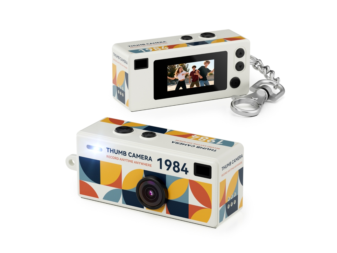 Mini Câmera Infantil Szsmart G6 Hd 480p, Câmera De Polegar Portátil, Lanterna, Lente 130° E Usb-c. Presente Ideal - Branco