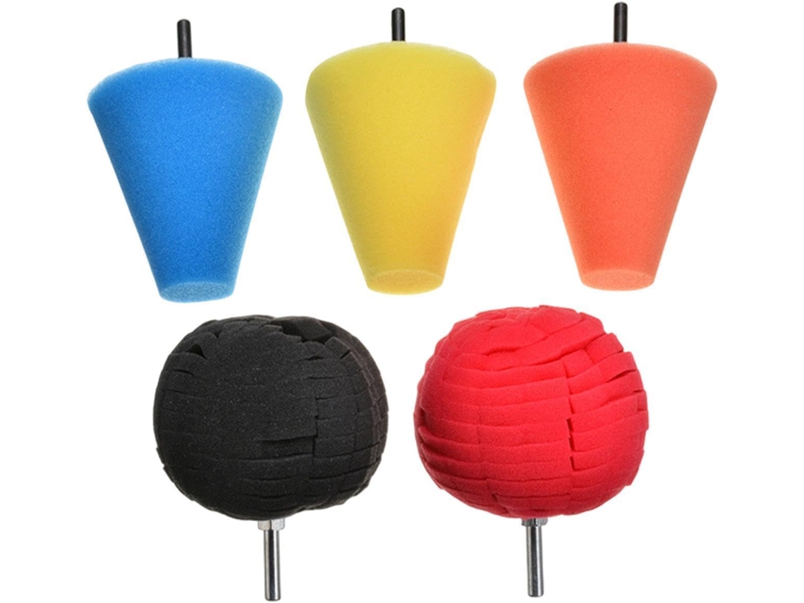 Kit De Polimento Rodas Com 5 Peças E Esponja Reutilizável