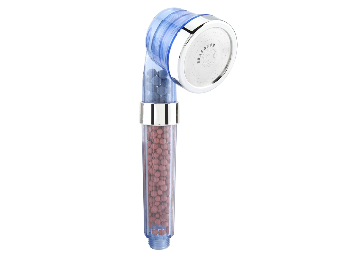 Chuveiro de hidromassagem ajustável com 3 níveis de pressão, design circular pequeno para banheiro